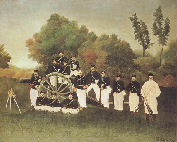 Henri Rousseau The Artillerists(Fourth Battery,Third Piece) Norge oil painting art